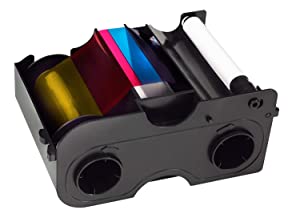 Elite Fargo DTC1000 YMCKO Ribbon Cartridge w/ Cleaning Roller - 45000