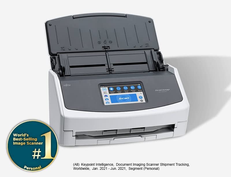 Fujitsu ScanSnap iX1600 Wireless or USB High-Speed Cloud Enabled Document, Photo & Receipt Scanner with Large Touchscreen and Auto Document Feeder for Mac or PC, White ScanSnap iX1600 White