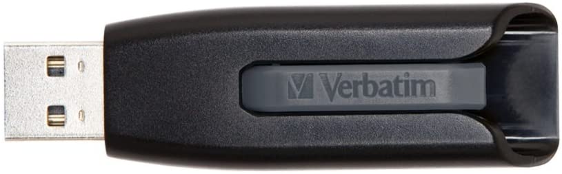Verbatim 8GB USB 3.0 Store 'n' Go V3 Flash Drive - Cap-Less & PC / Mac Compatible - Gray