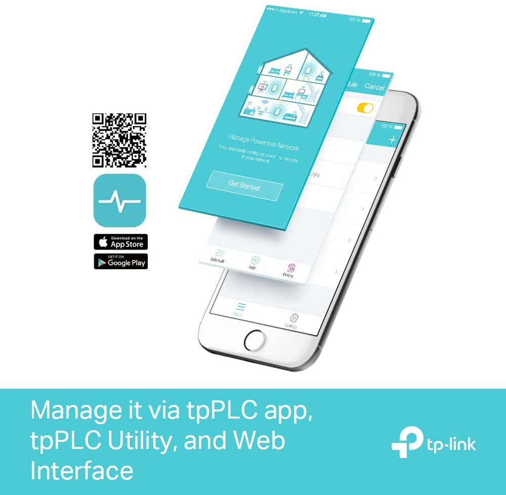 TP-Link Powerline WiFi Extender (TL-WPA7517KIT) - AV1000 Powerline Ethernet Adapter with Dual Band WiFi, OneMesh, Gigabit Port, Ethernet Over Power, Plug & Play AV1000 - Wireless