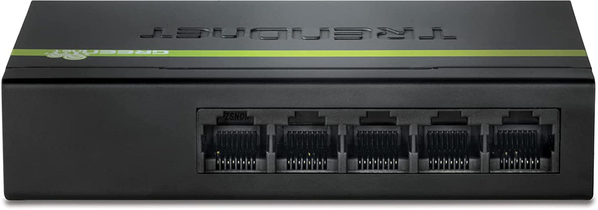 TRENDnet 5-Port Unmanaged Gigabit GREENnet Desktop Metal Switch, Ethernet-Network Switch, 5 x Gigabit Ports, Fanless, 10 Gbps Switching Fabric, Lifetime Protection, Black, TEG-S50g