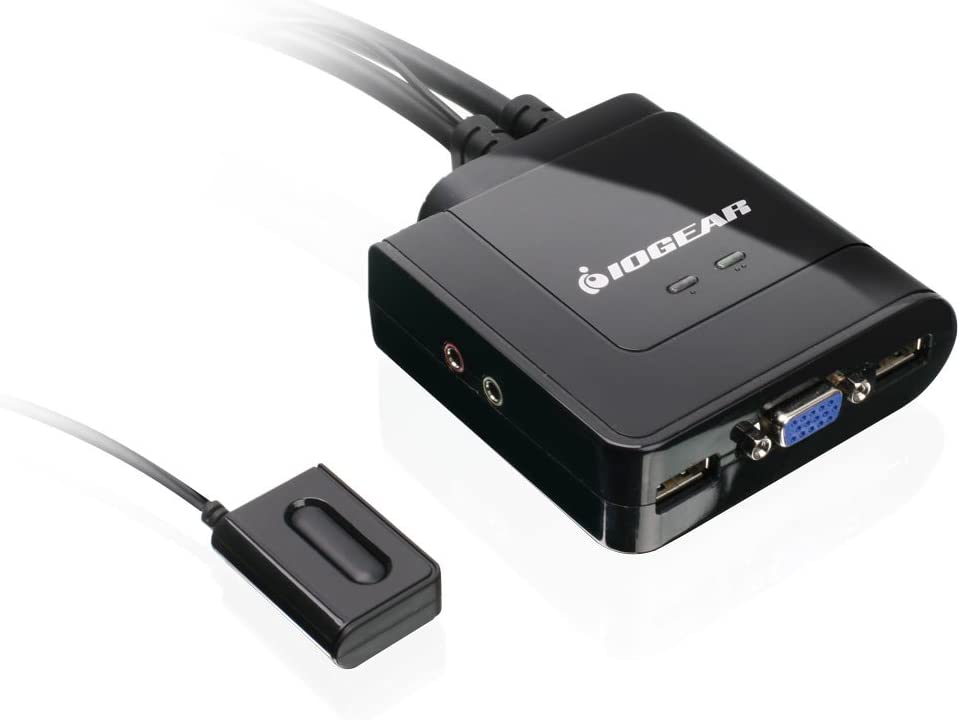IOGEAR 2-Port VGA and DisplayPort Cable KVM Kit with Audio, GCS72DPKIT 2-Port USB VGA and DisplayPort