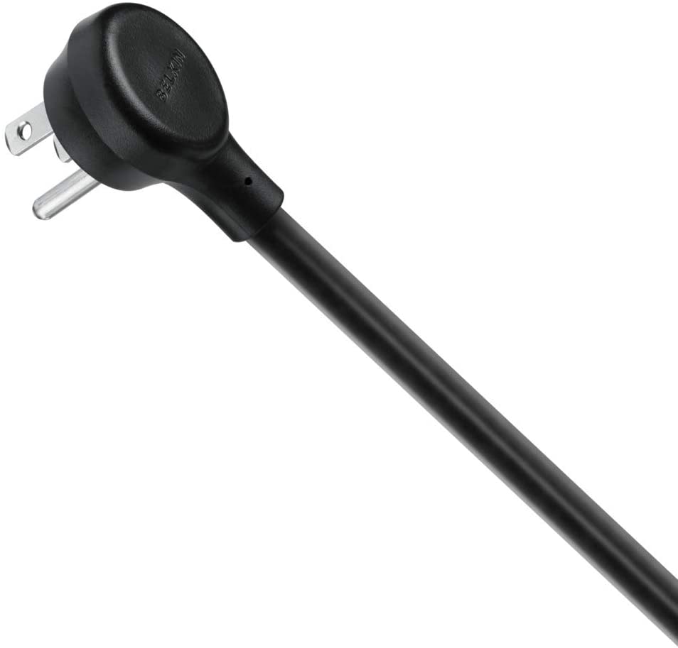 Belkin 8-Outlet Home And Office Surge Protector, Telephone Line And Flat AC Plug, Power Strip, 12ft Cord , Black 12 feet 8-Outlet Power Strip