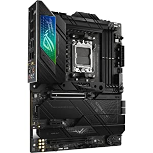 ASUS ROG Strix X670E-F Gaming WIFI6E Socket AM5 (LGA 1718) Ryzen 7000 Gaming Motherboard(PCIe 5.0, DDR5,16 + 2 Power Stages,Four M.2 Slots with heatsinks,USB 3.2 Gen 2x2,AI Cooling II, and Aura Sync)