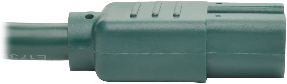 Tripp Lite 3ft Heavy Duty Computer Power Extension Cord 15A, 14 AWG, C14 to C15, Green 3'(P018-003-AGN) Green 3 ft. Power Cord