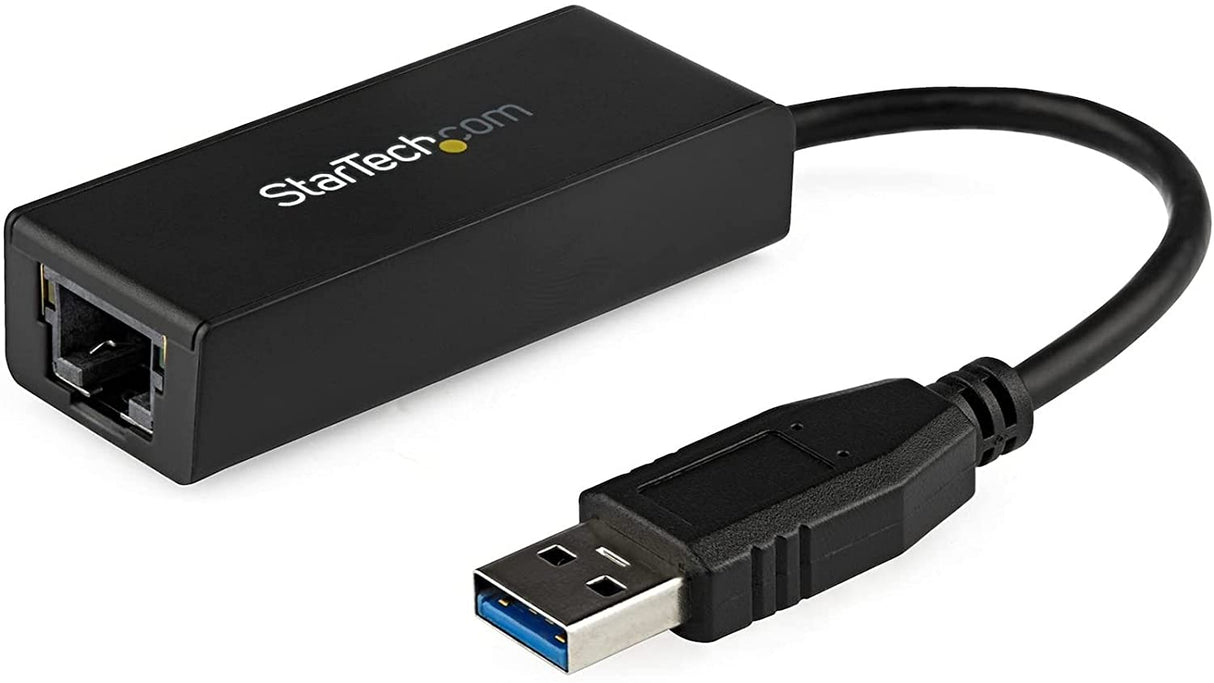 StarTech.com USB 3.0 to Gigabit Ethernet Adapter - 10/100/1000 NIC Network Adapter - USB 3.0 Laptop to RJ45 LAN (USB31000S) Black