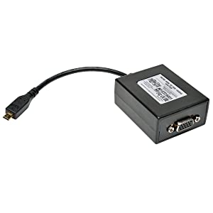 Tripp Lite 6-in Micro HDMI to VGA with Audio Converter Adapter for Smartphone Tablet Ultrabook, M/F (P131-06N-MICROA) Micro-HDMI to VGA+ Audio