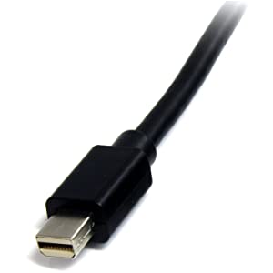 StarTech.com 3ft (1m) Mini DisplayPort Cable - 4K x 2K Ultra HD Video - Mini DisplayPort 1.2 Cable - Mini DP to Mini DP Cable for Monitor - mDP Cord works with Thunderbolt 2 Ports - M/M (MDISPLPORT3) Black 3 ft / 1m