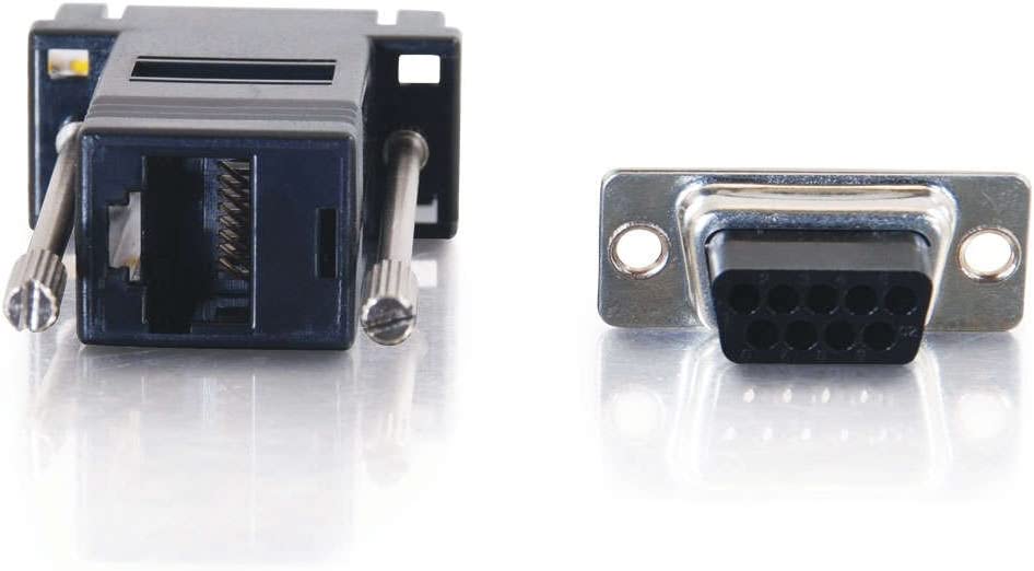 C2g/ cables to go C2G 02943 RJ45 to DB9 Female Serial RS232 Modular Adapter, Black