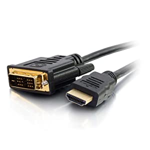 C2g/ cables to go C2G DVI to HDMI Cable, HDMI Adapter, DVI-D Male to HDMI Male, 1080p, Gold Plated for PS4 & PS3, 1.6 Feet (0.5 Meters), Black, Cables to Go 42513