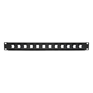 Tripp Lite 12-Port Keystone Blank Patch Panel RJ45, USB, HDMI, Cat5e / Cat6 Rackmount Unshielded 2URM TAA (N062-012-KJ)