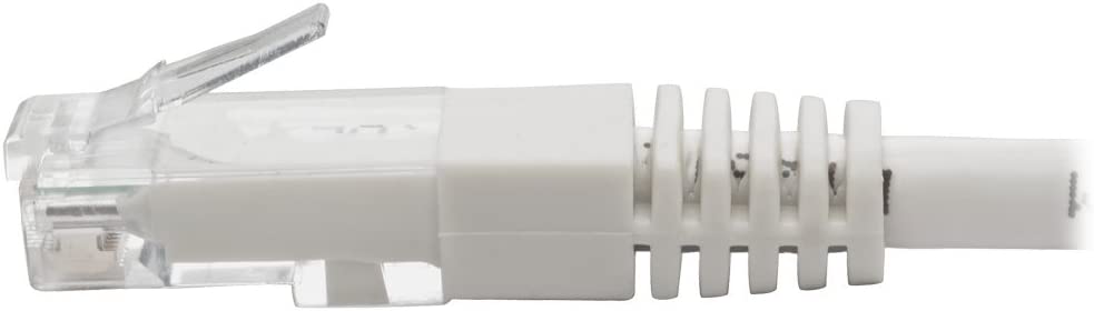 Tripp Lite Cat6 Cat5e Gigabit Molded Patch Cable RJ45 M/M 550MHz 25 ft. White