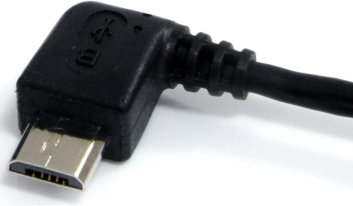 StarTech.com 6 ft. (1.8 m) USB to Micro USB Cable - USB 2.0 A to Left Angle Micro B - Black - Micro USB Cable (UUSBHAUB6LA) 6 ft / 2m Left Angle