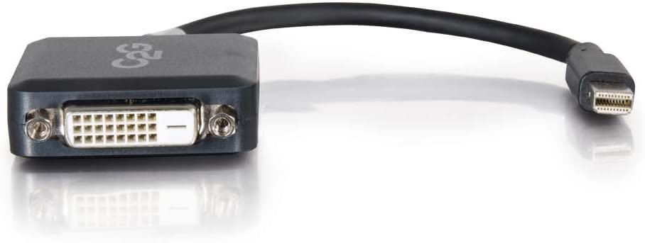 C2g/ cables to go C2G Mini Display Port Adapter, Display Port to DVI, Male to Female, Black, 8 inches, Cables to Go 54311 Mini DisplayPort Adapter Black