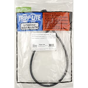 Tripp Lite P004-002-13LA 2 Feet C13 Left Angle to C14 AC Power Extension Cable