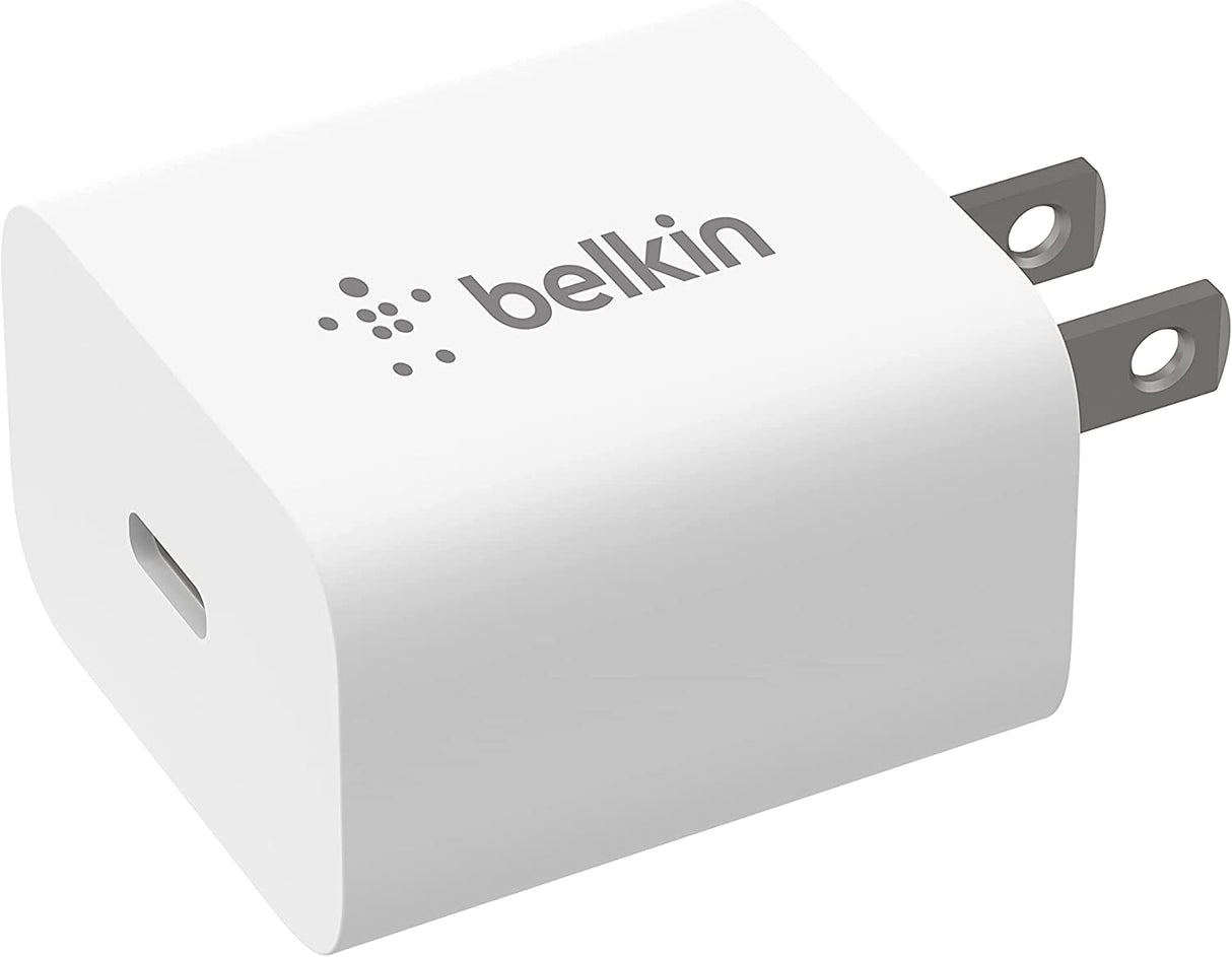 Belkin 20 Watt USB C Wall Charger - USB Type C Charger Fast Charging for Apple iPhone 14, 14 Pro, 14 Pro Max, 13, 13 Pro, 13 Pro Max, Galaxy S21 Ultra, iPad, AirPods & More - USBC Charger (1-Pack) 20W 1-pack Charger