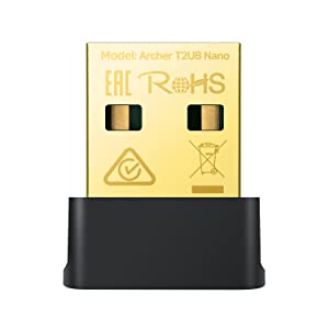 TP-Link Nano 2-in-1 USB WiFi Bluetooth Adapter AC600(Archer T2UB Nano)- 2.4G/5G Dual Band Wireless Network Adapter for Desktop PC, Bluetooth 4.2, WPA3, Supports Windows 11,10, 8.1,8, 7 Bluetooth 4.2 with Wi-Fi