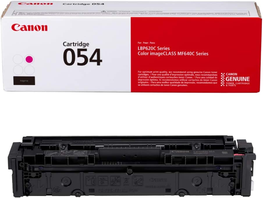 Canon Genuine Toner, Cartridge 054 Yellow (3021C001) 1 Pack & Canon Genuine Toner, Cartridge 054 Magenta (3022C001) 1 Pack, for Canon Color imageCLASS MF641Cdw, MF642Cdw, Laser Printers Yellow Toner + Cartridge Magenta