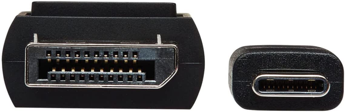 Tripp Lite USB C to DisplayPort Cable Adapter (M/Thunderbolt 3 DisplayPort Cable Adapter, Gen 1, Locking Connector, 4K DP @ 60 Hz, 4: Black, 3 ft. (U444-003-DP-Be)