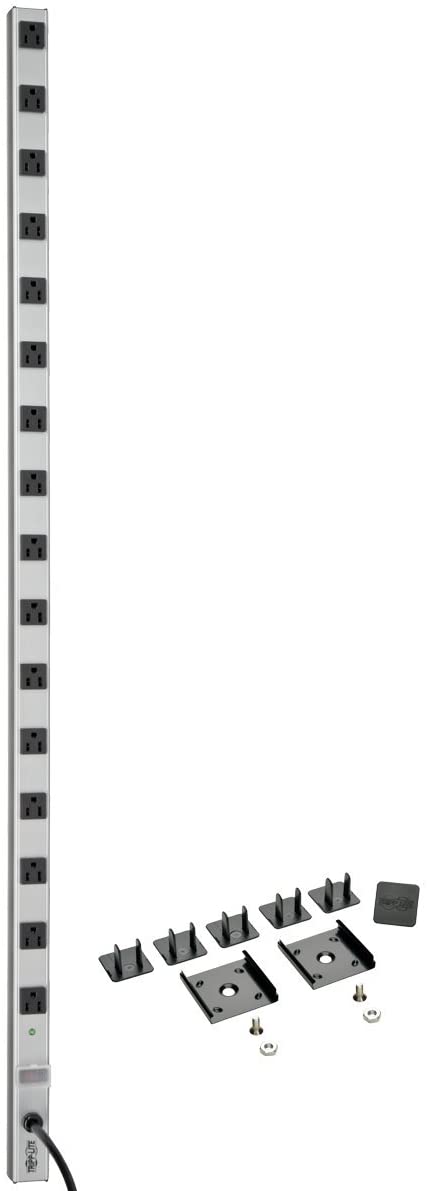 Tripp Lite 16 Outlet Surge Protector Power Strip, 15ft Long Cord, Metal, SS7415-15, Silver 16 Outlet Power Strip