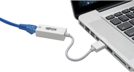 TRIPP LITE USB 3.0 SuperSpeed to Gigabit Ethernet NIC Network Adapter, White (U336-000-GBW) 1-Port White