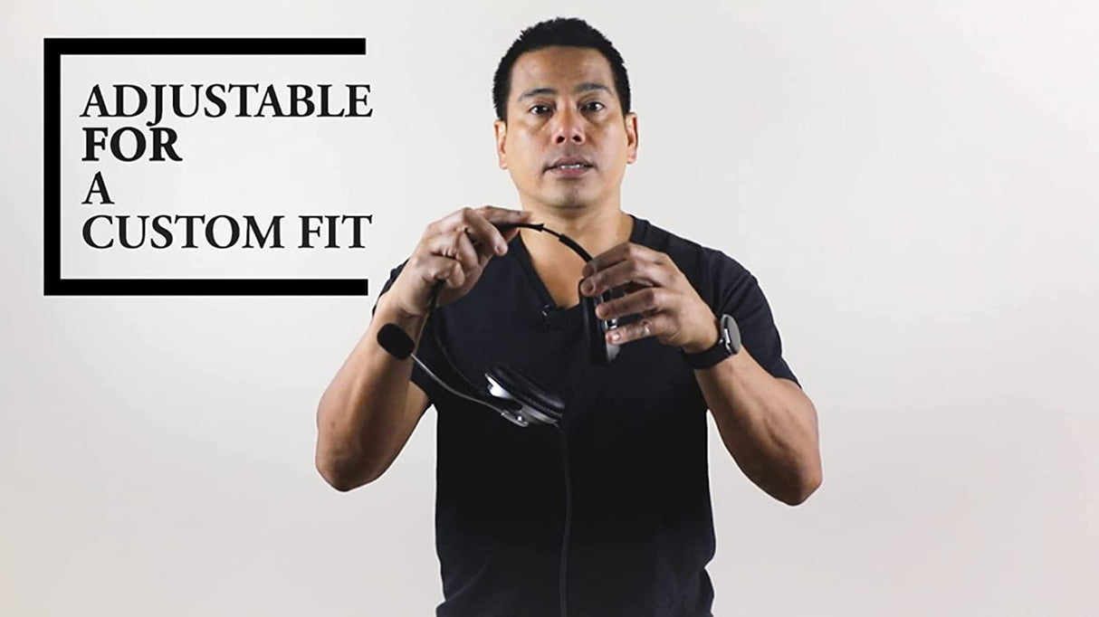 MANHATTAN Headset with Microphone – with 8 ft Long Cable, Volume Control, 3.5mm Audio and Mic Plug Jacks, Flexible Mic – for Computer, Laptop, Desktop, Call Center – 175555