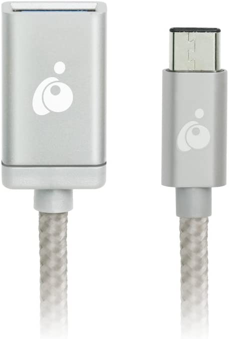 IOGEAR Charge & Sync USB-C to USB Type-A Adapter, Silver, G2LU3CAF10-SIL