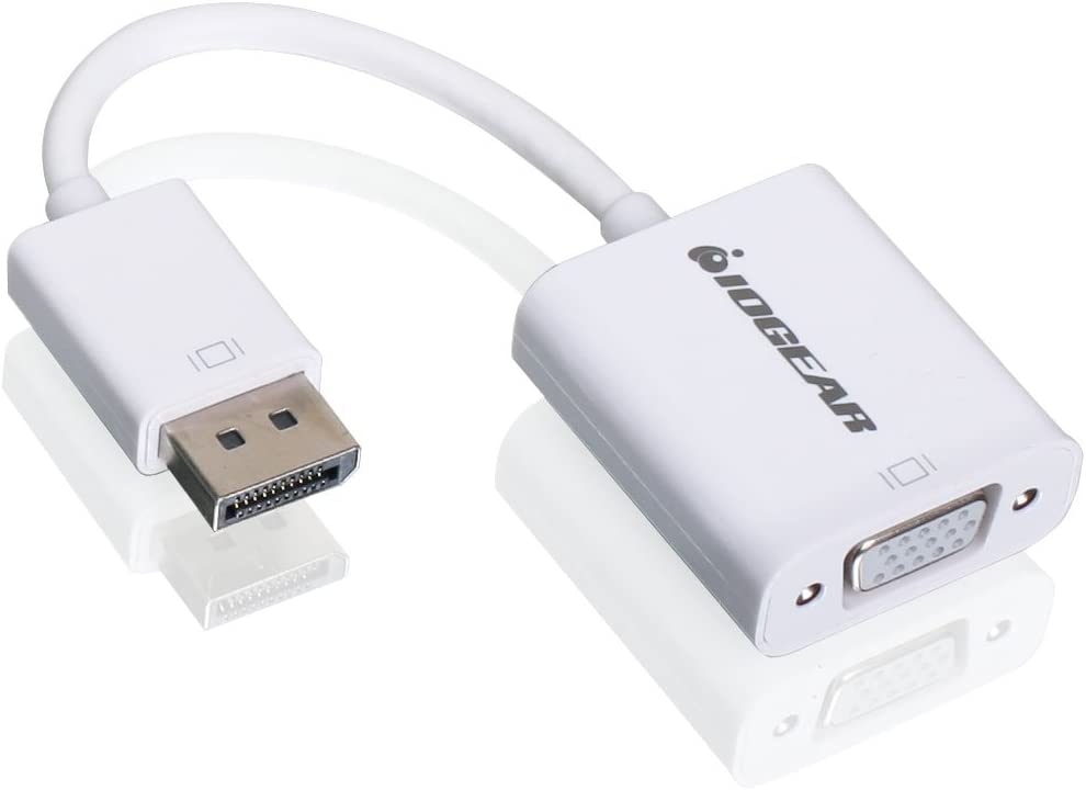 IOGEAR DisplayPort (M) to VGA (F) Adapter - DisplayPort 1.1a for both 1.62 & 2.7 Gbps - Full HD 1080p - GDPVGAW6 DisplayPort to VGA Adapter Cable