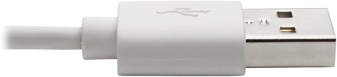 TRIPP LITE Right-Angle Lightning to USB Sync Charging Cable for iPhone iPad Apple White MFI Certified 3' (M100-003-LRA-WH) White 3 ft. (Right Angle)