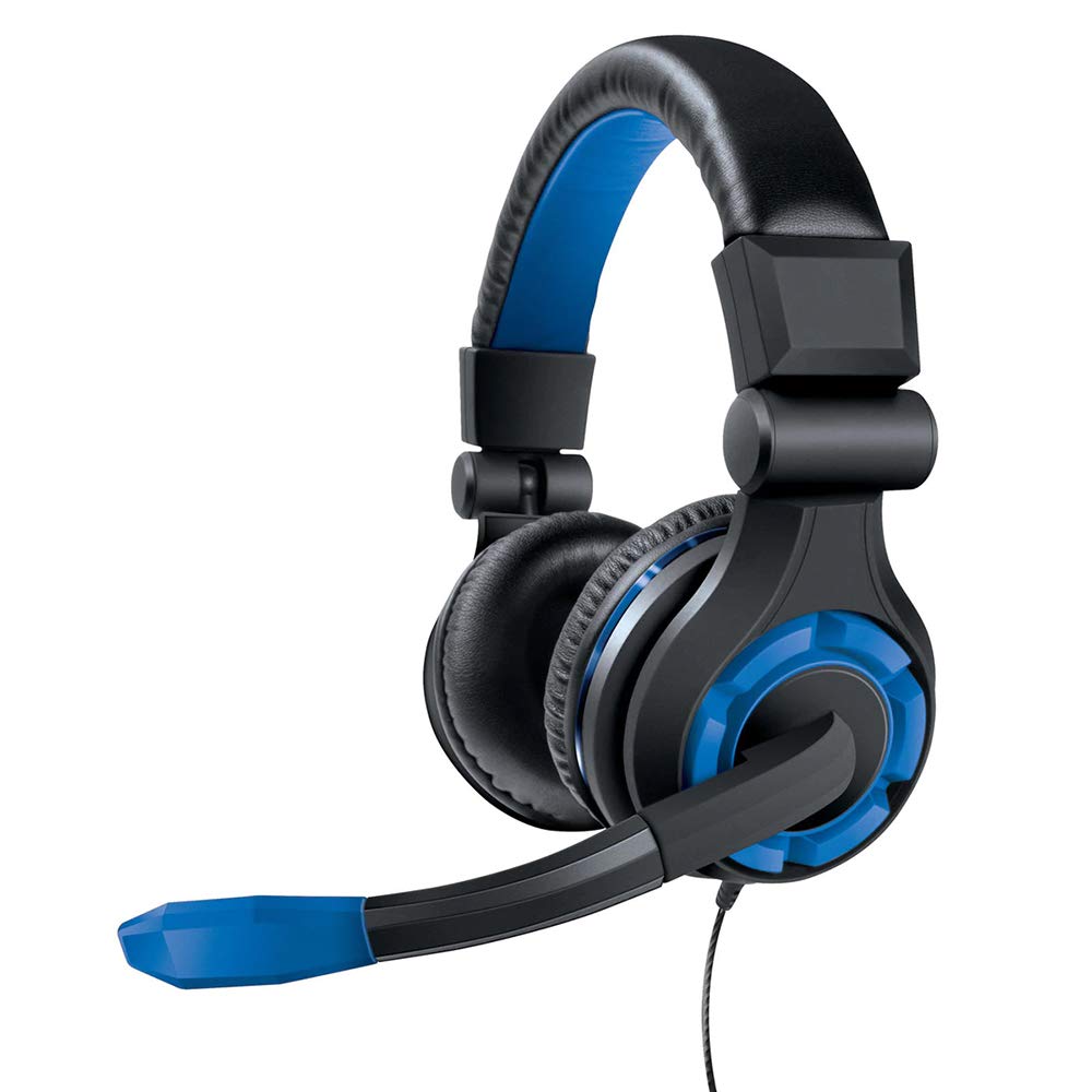 dreamGEAR Grx-340 High Performance, Wired Stereo Gaming Headset for PS5/PS4: 40mm Drivers, Compatible with Xbox One/Series X and S/Switch Blue