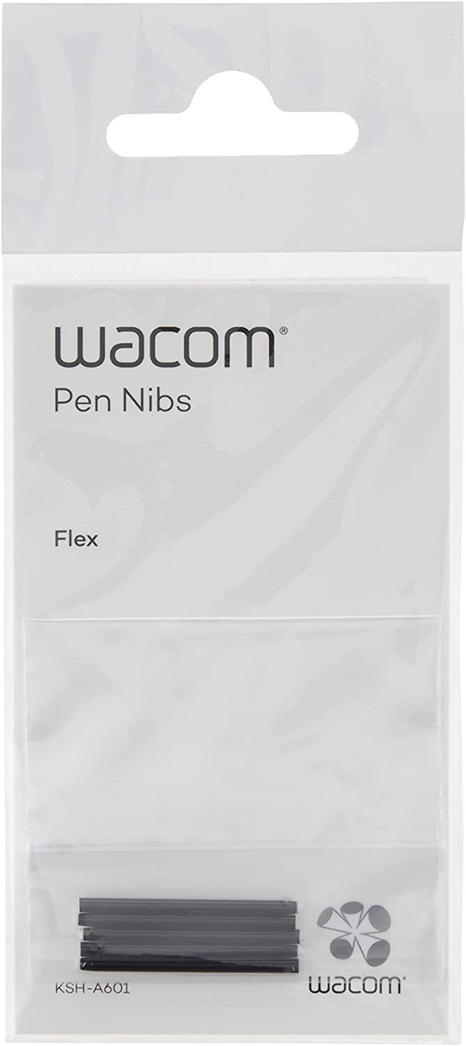Wacom ACK20004 Bamboo Flex Nib Set for ctl, cth, cte, MTE, Intuos4, 5-Pack