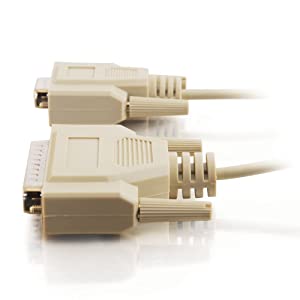 C2g/ cables to go C2G 03019 DB25 Male to DB9 Female Serial RS232 Null Modem Cable, Beige (6 Feet, 1.82 Meters)