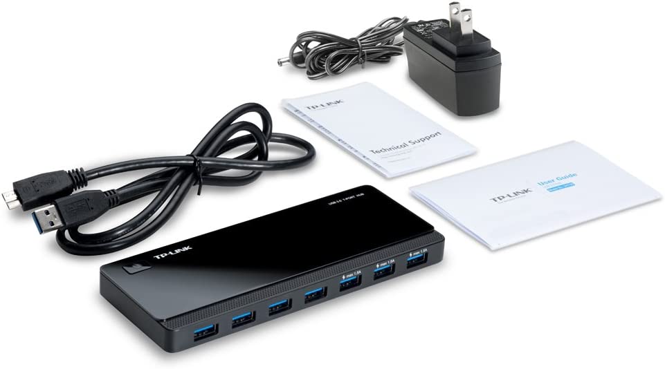 TP-Link USB 3.0 7-Port Hub UH700 - USB - External - 7 USB Port(s) - 7 USB 3.0 Port(s) - Linux, Mac, PC