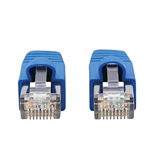 Tripp Lite Cat6a 10G Ethernet Cable, PoE, CMR-LP, Snagless F/UTP Network Patch Cable (RJ45 M/M), Blue, 3 ft. (N261P-003-BL)