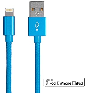 Monoprice Apple MFi Certified Lightning to USB Charge & Sync Cable - 3 Feet - Blue Compatible with iPhone X 8 8 Plus 7 7 Plus 6s 6 SE 5s, iPad, Pro, Air 2 - Palette Series 3 Feet Blue