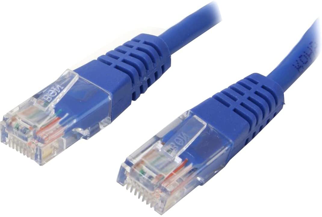 StarTech.com Cat5e Ethernet Cable - 50 ft - Blue - Patch Cable - Molded Cat5e Cable - Long Network Cable - Ethernet Cord - Cat 5e Cable - 50ft (M45PATCH50BL) 50 ft / 15m Blue