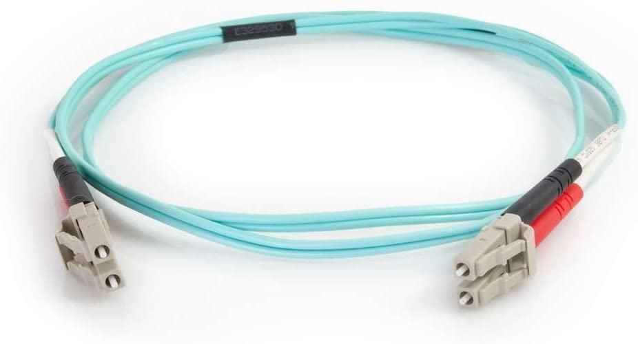 C2g/ cables to go C2G 00999 OM4 Fiber Optic Cable - LC-LC 50/125 Duplex Multimode PVC Fiber Cable, Aqua (9.8 Feet, 3 Meters)
