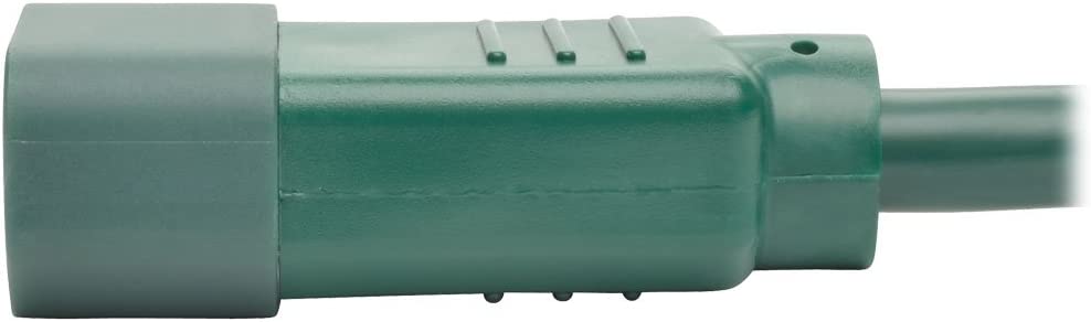 Tripp Lite 3ft Heavy Duty Computer Power Extension Cord 15A, 14 AWG, C14 to C15, Green 3'(P018-003-AGN) Green 3 ft. Power Cord