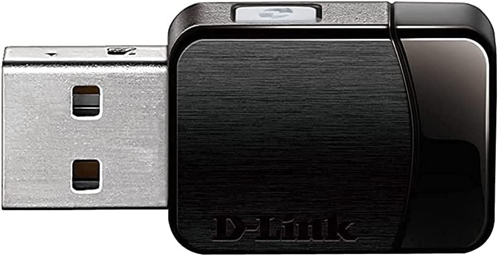 D-Link USB WiFi Adapter AC600 Mini Wireless Internet Dual Band MU-Mimo Wi-Fi Network Desktop Laptop (DWA-171),Black