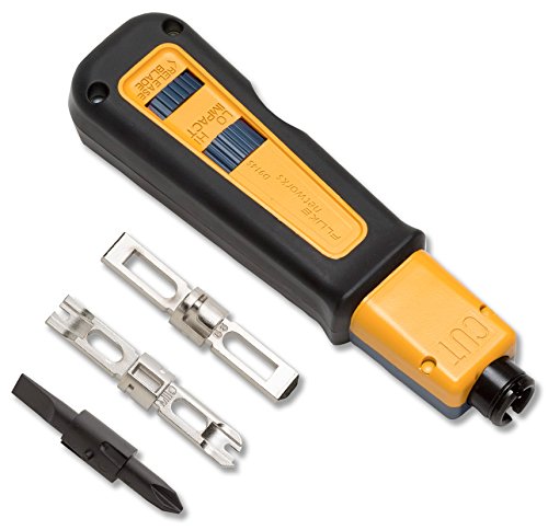 Fluke Networks 10061501 D914S Impact Punch Down Tool with EverSharp 66/110 Plus Screwdriver Blade With Eversharp 66/110 and Screwdriver Blade