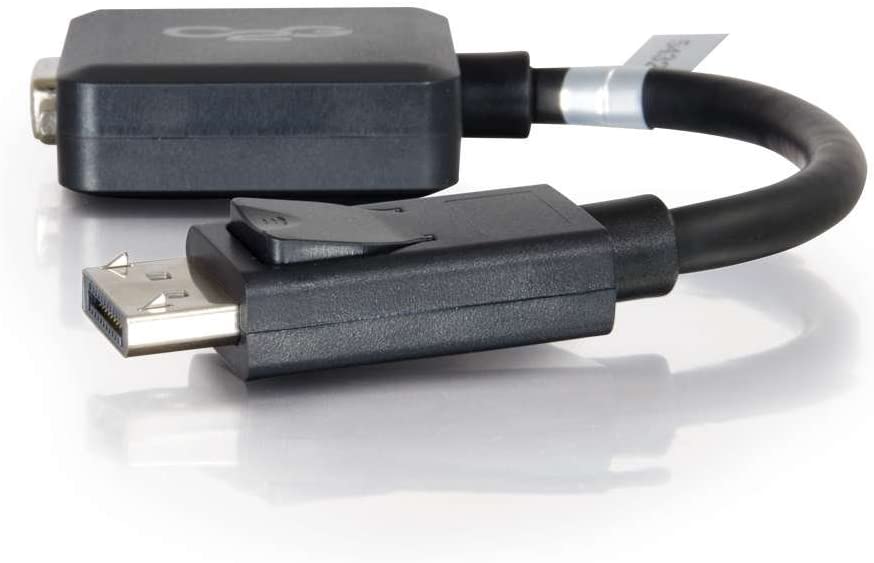 C2g/ cables to go C2G Mini Display Port Cable, Display Port to VGA, Male to Female, Black, 8 inches, Cables to Go 54323 DisplayPort To VGA - 8 Inches Black