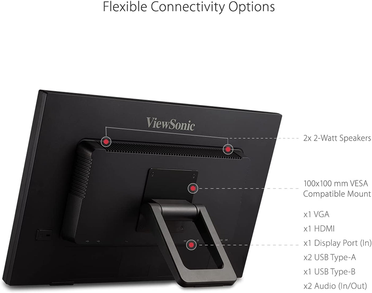 ViewSonic TD2423D 24 Inch 1080p 10-Point Multi IR Touch Screen Monitor with Eye Care HDMI, VGA, USB Hub and DisplayPort 24-Inch Monitor
