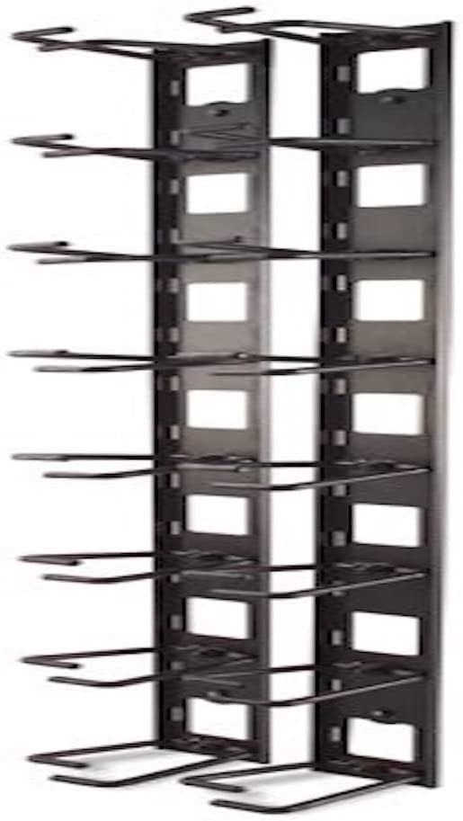 APC Rackmount Vertical Cable Organizer, AR8442, 8 Cable Rings, Zero U