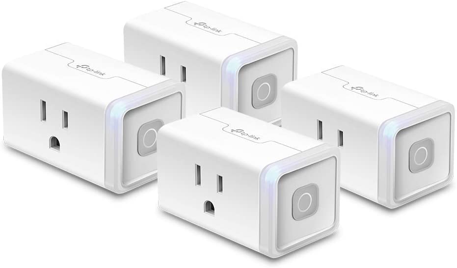 Kasa Smart Plug HS103P4, Smart Home Wi-Fi Outlet Works with Alexa, Echo, Google Home & IFTTT, No Hub Required, Remote Control, 15 Amp, UL Certified, 4-Pack, White Mini 4-Pack