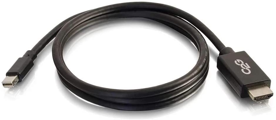 C2g/ cables to go C2G Mini Display Port Adapter, Display Port to HDMI, Male to Male, Black, 6 Feet (1.82 Meters), Cables to Go 54421 Mini DisplayPort To HDMI Cables 6 Feet Black