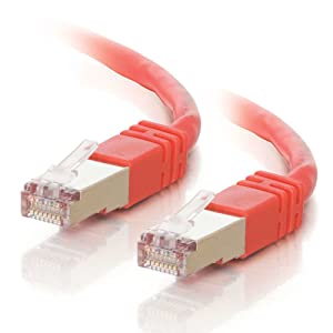 C2g/ cables to go C2G 28708 Cat5e Cable - Snagless Shielded Ethernet Network Patch Cable, Red (100 Feet, 30.48 Meters)