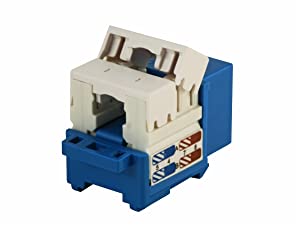 Monoprice Cat6 Punch Down Keystone Jack - Blue