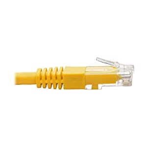 Tripp Lite Cat6 Cat5e Gigabit Molded Patch Cable RJ45 M/M 550MHz 3 ft. Yellow