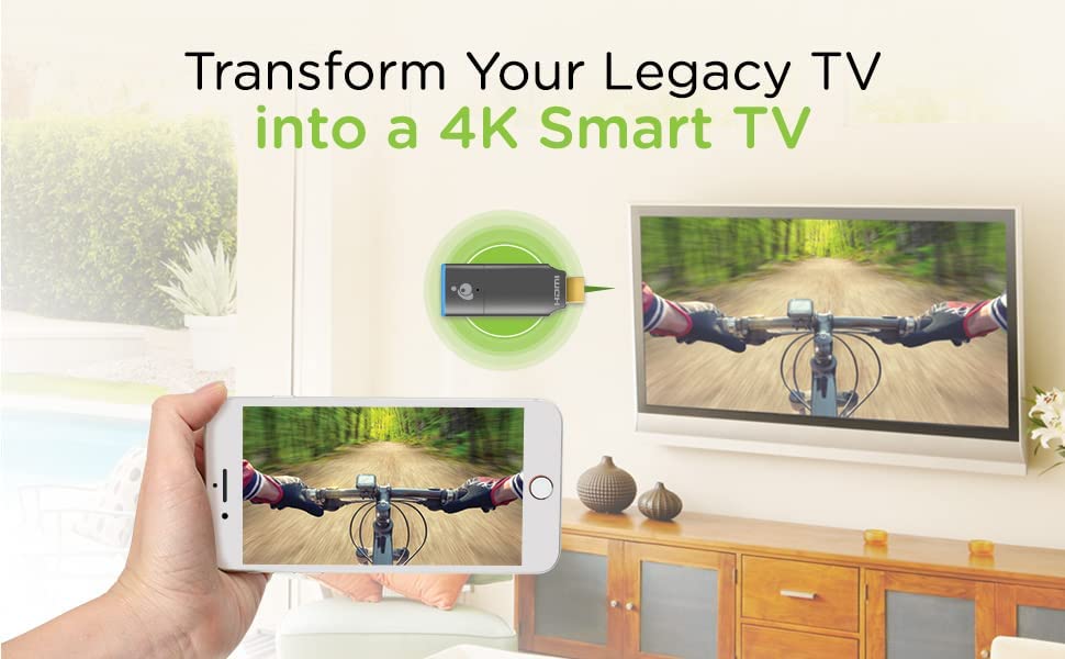 IOGEAR HDMI Wireless Video 4K Screen Sharing Adapter - 4K@30Hz - Wireless 2.4/5GHz w/ WPA-2 Security - Up to 30Ft - Low Latency - Phone/Tablet/PC - Win Mac OS iOS Android Chrome - GWAVR4K