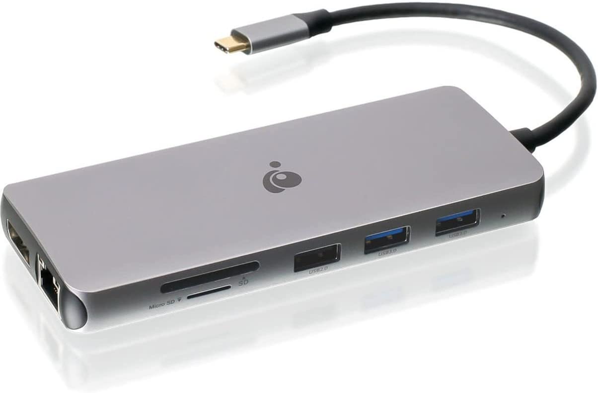 IOGEAR USB-C Triple Display Dock Station - 4K 60Hz - 2 HDMI - 1 DisplayPort - 2 USB 2-2 USB 3 - Ethernet - 3.5mm Audio - USB-C 100W PD - MacBook Pro/Air Thunderbolt 3 - Type C Laptop - GUD3C4K3P